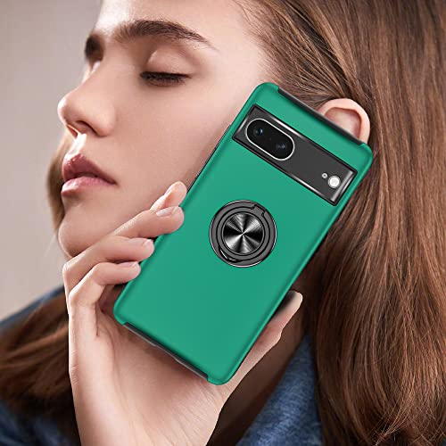 KRAFTCARE for Google Pixel 7 5G Case with Kickstand Ring, Upgrade Shockproof and Anti Scratch 360° Magnetic Ring Holder Stand Protective Phone Case Cover for Google Pixel 7 5G - Dark Green - Image 5