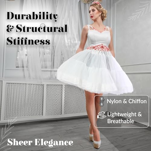 Malco Modes Zooey Luxury Chiffon Adult Petticoat Slip Adjustable2