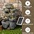 5 Tiered Solar Powered Water Fountain, Solar Water Fountain Outdoor Garden Cascading Rock Water Fall Fountains Outside with Lights for Backyard, Patio, Deck, Porch, 24" H x 13.39" L x 9.6" W