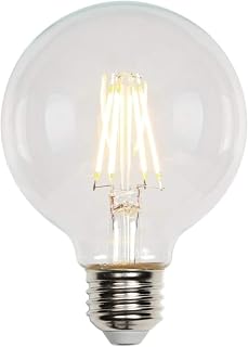 Westinghouse 4317200 5.5 Watt (40 Watt Equivalent) G25 Dimmable Clear Filament LED Light Bulb, Medium Base