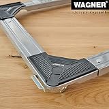 WAGNER Transportroller Transporthilfe I Industriestahl 46-66 x 5 cm, Tragkraft 220 kg I größenverstellbare ausziehbare Ladefläche I Umzug von Waschmaschine, Trockner, Herd I Möbelroller mit Bremsen