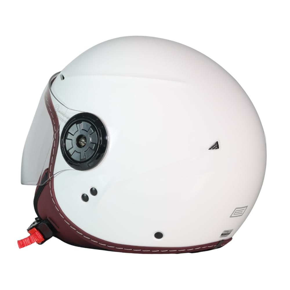 ORIGINE Casco de Moto Jet Homologado ECE 22.06, Casco Urbano para Scooter Ligero y Compacto con Visera Transparente Larga - 5