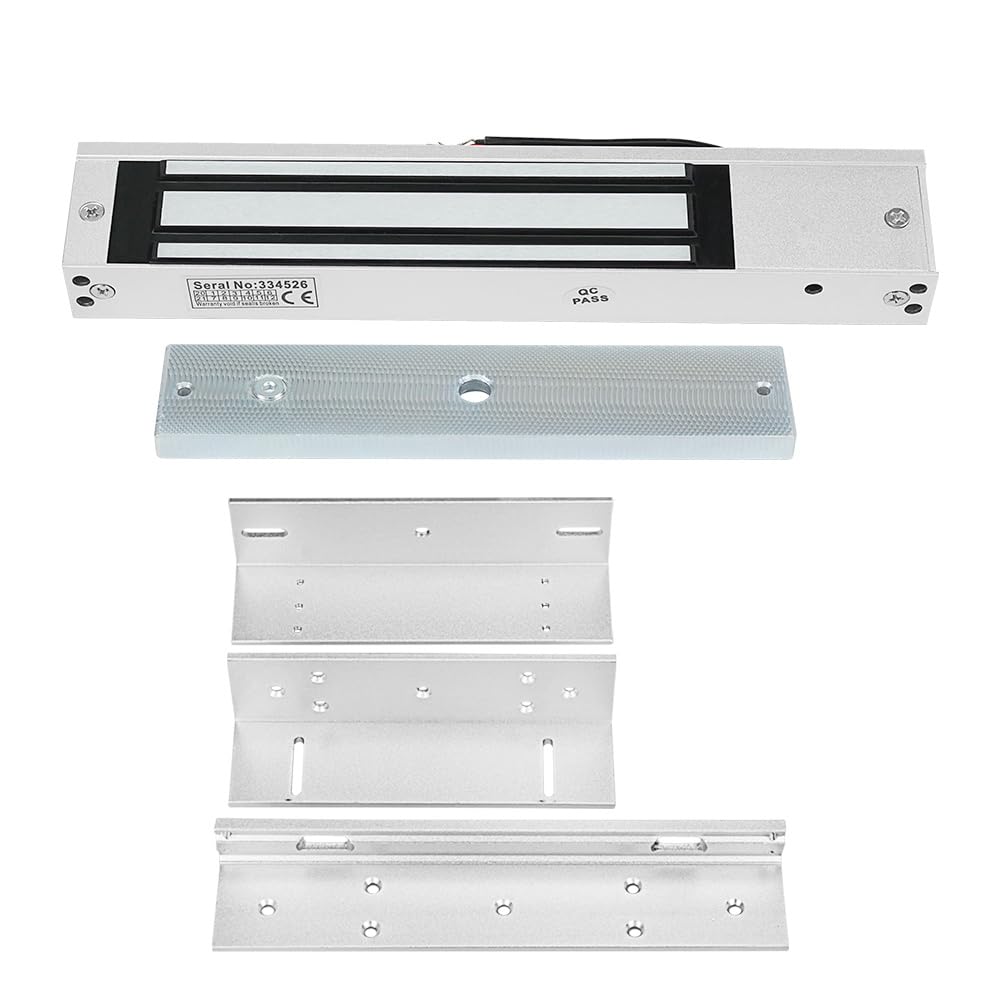 ReaIOKbii Indoor LED Magnetic Door Lock, 280KG Holding Force, Fail Safe, 12V DC, with Z & L Fixing Bracket for Access Control Systems - Image 2