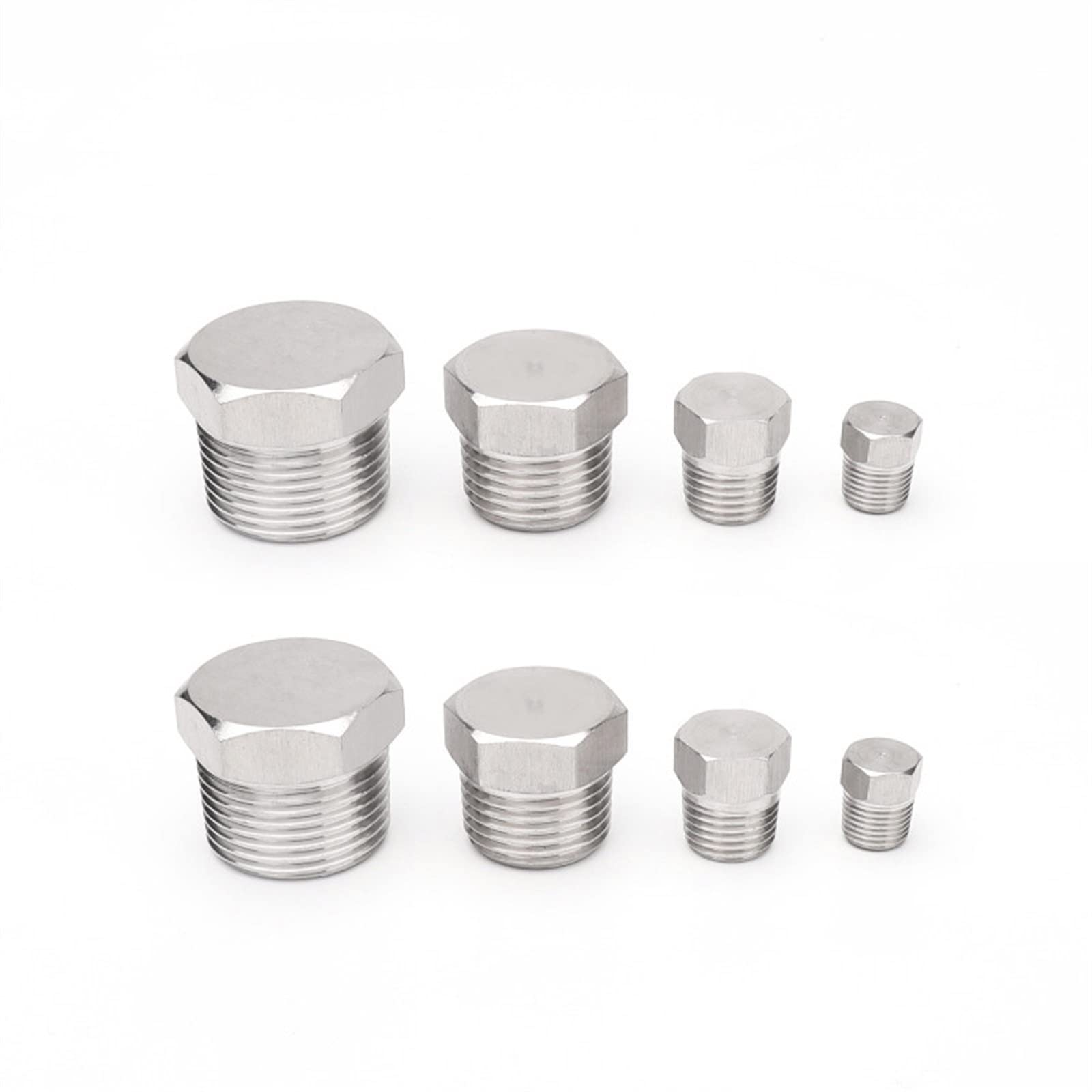 Tapa ciega de latón, Tapa Hexagonal de latón, Tapón de Extremo de Cabeza Hexagonal de Acero Inoxidable 304 con Rosca Macho NPT, Adaptador de conexión de tubería(1 1/4Inch)