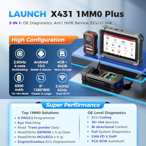 LAUNCH X431 1MM0 Plus Car Scanner with X-PROG3 Tool (Val $800), ECU Coding by LAUNCH - Used condition - Image 2