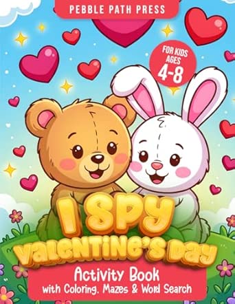 Valentines Gifts for Kids Ages 4-8: I Spy Valentine's Day Activity Book ...