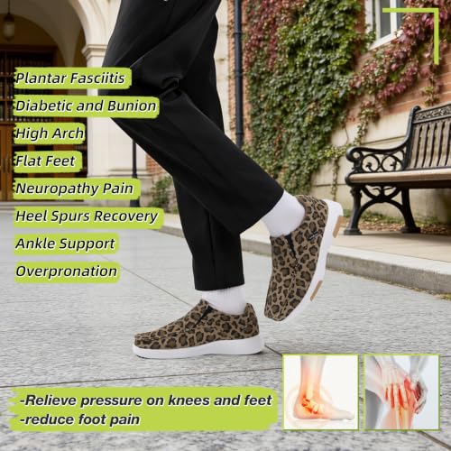 Image of OrthoComfoot Women's Orthopedic Slip-On Loafers Walking Shoes: Comfortable Plantar Fasciitis Loafers with Arch Support for Flat Feet, Casual Orthotic Shoes for Foot and Heel Pain Relief