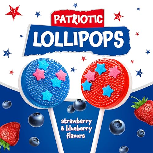 Patriotic Candy, Lollipops Individually Wrapped, Berry Flavors - 40 Count - image 4