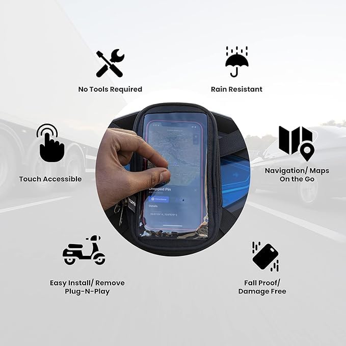 Image of NISHI Universal Mobile Holder /Stand /Mount Pouch for Scooters Scooty (Vespa)