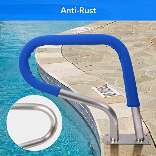 Baranda para piscina de acero inoxidable 30x22 pulgadas miniatura 4