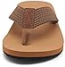 MAIITRIP Mens Flip Flops Size 8.5,Summer Beach Soft Comfortable Shoes,Non-Slip Rubber Shower Thong Sandals with Arch Support,All Brown