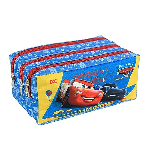 Estojo Triplo em Tecido - Carros