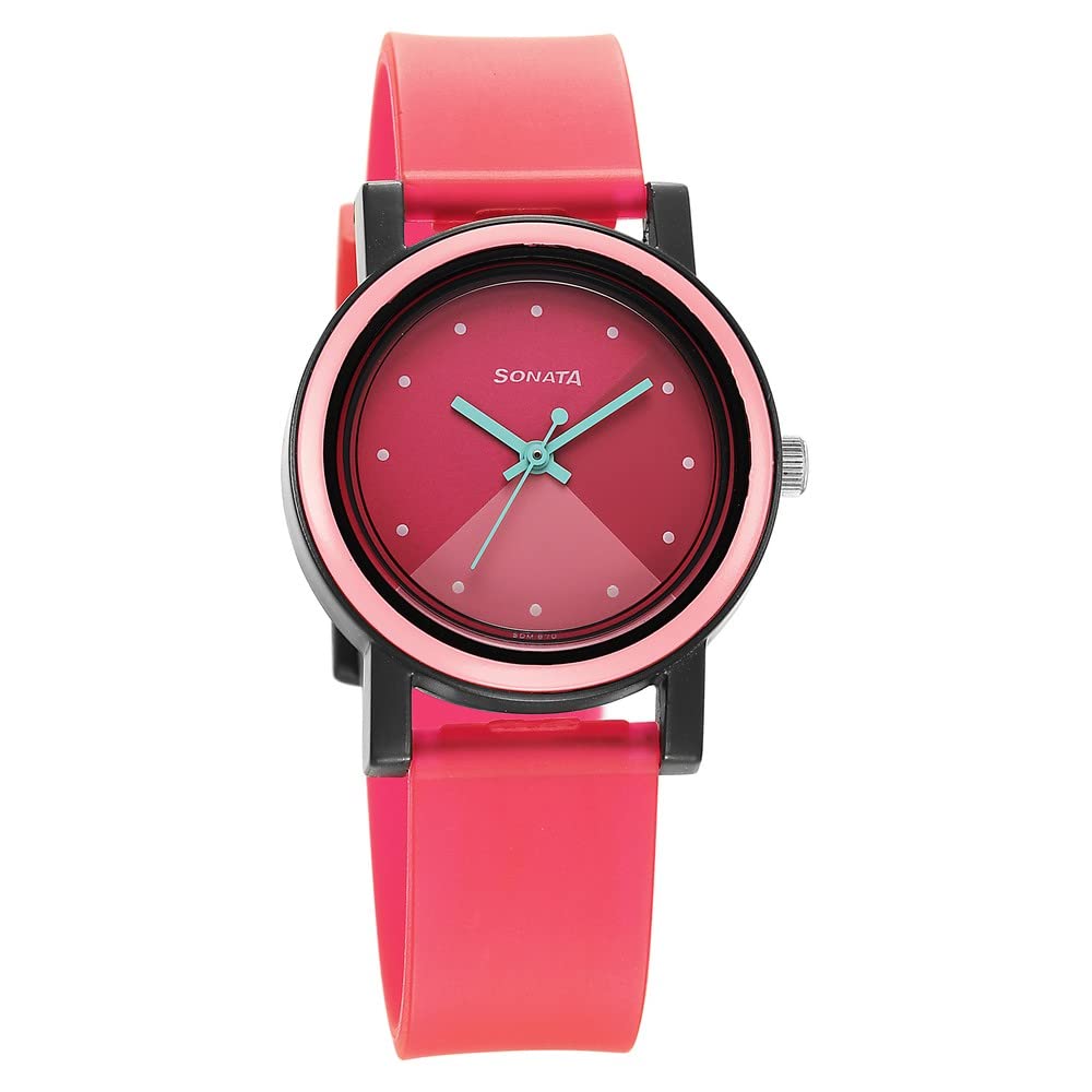 Sonata Splash Pink Dial Women Watch with Plastic Strap-87038PP07W (B0BS3MRY25) Amazon Price History, Amazon Price Tracker
