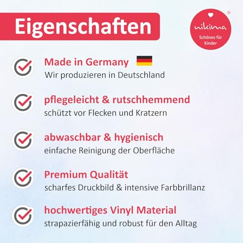 stabiles Vinyl Tischset mit Lerneffekt für Kinder - Europa mit Flaggen und Hauptstädten - Platzdeckchen Platzset - abwaschbar reißfest… – Ansicht 2