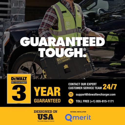 Miniatura 9 de DEWALT Cargador EV de nivel 2 para vehículo eléctrico de hasta 40 amperios y 240 V, control de aplicación Bluetooth y Wi-Fi, certificado CSA para