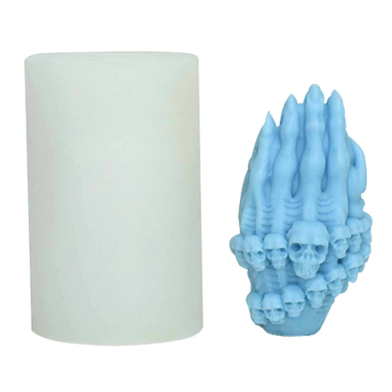 Alksubbm Skull Hand Mold Multipurpose Resin Casting Silicone Non Stick Easy to De for Chocolates Molds Silicone