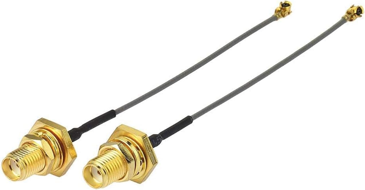 Superbat 3" Cable Mini PCI to SMA Female Low Loss Coaxial Cable for Wireless Routers Mini PCIe Cards Network Extension Bulkhead Pigtail PCI WiFi WAN Repeater 2-Pack