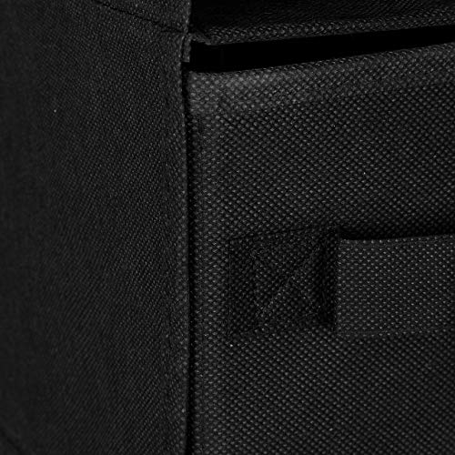Relaxdays Hängeregal Stoff, Hängeaufbewahrung, 6 Fächer, 2 Schübe, für Kleiderschrank, HBT: ca. 82x14,5x30 cm, schwarz