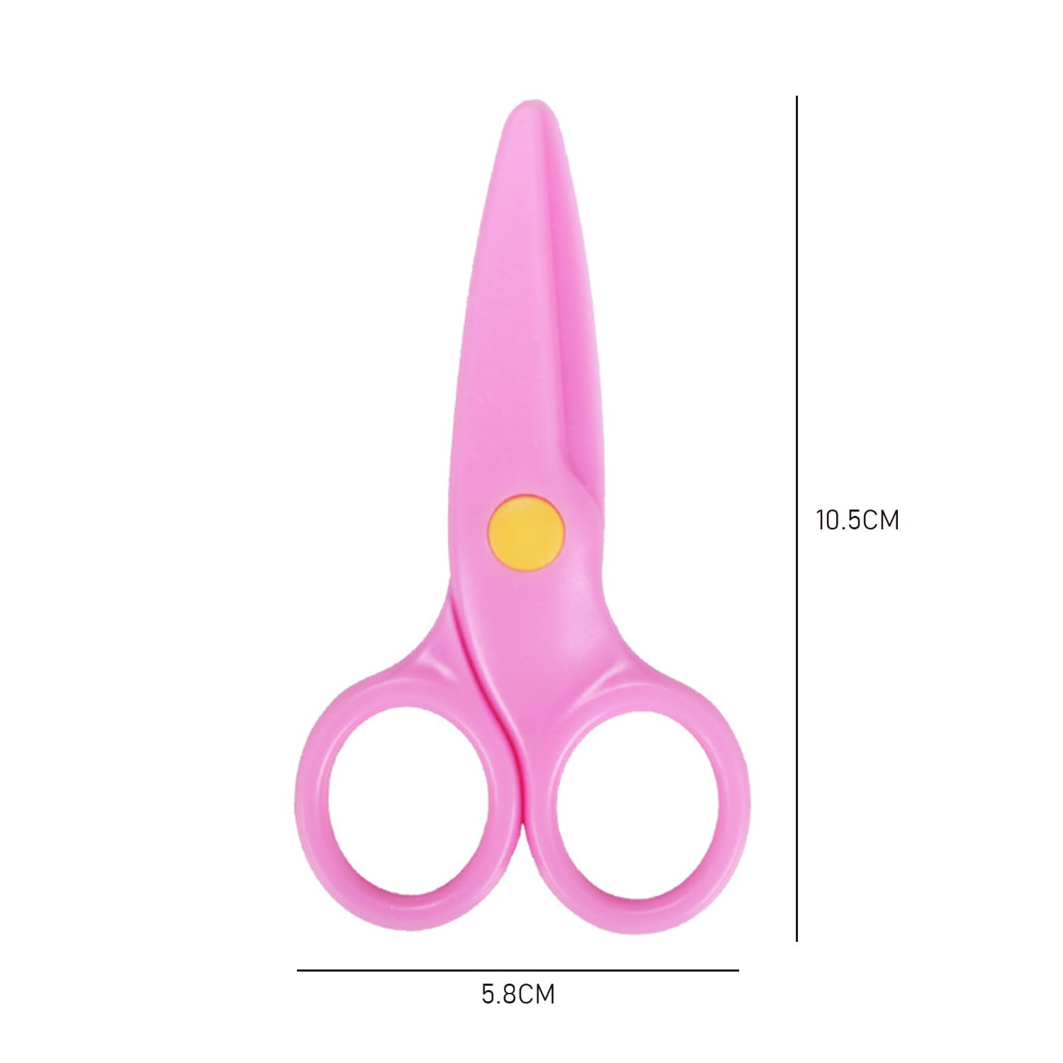 Tijeras de Seguridad de Cabeza Redonda para Niños - 2 Unidades para Corte de Papel, Pintura y Manualidades con Apertura y Cierre Ajustables