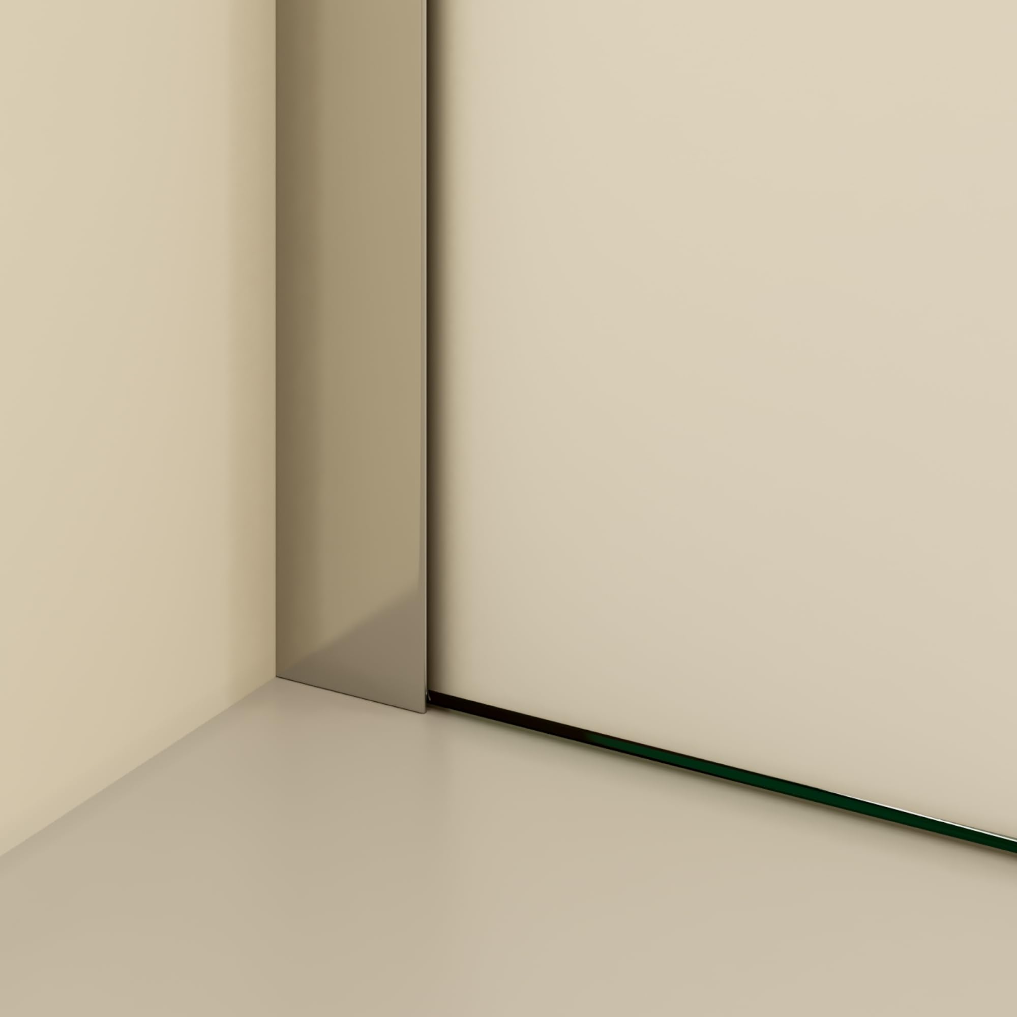 i-flair Duschabtrennung Walk In FIONA 100x200 cm Duschwand Dusche 10mm STARK aus SATINIERTEM NANO ESG Sicherheitsglas mit EDELSTAHL Wandprofil #740