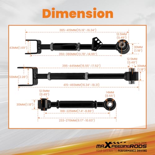 maXpeedingrods Rear Camber & Toe Kit | 2008–2013 Honda Accord & Acura TL/TSX - Image 5