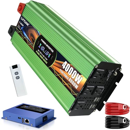 Amazon.co.jp: LVYUAN 4000ワット 正弦波パワーインバーター DC 12V