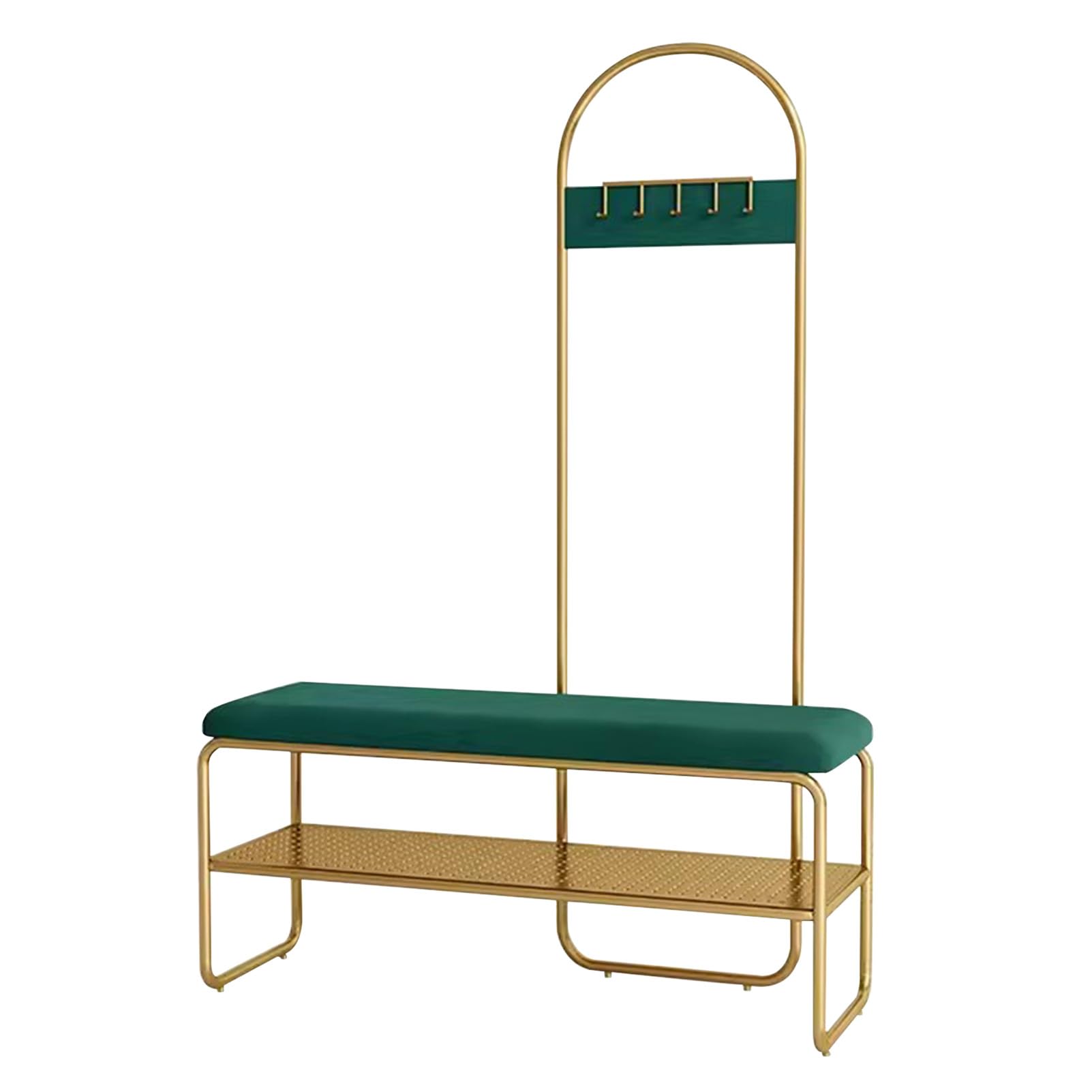 GHFXSCV Entryway Hall Tree with Shoe Bench & Coat Rack - Mudroom Sto Solut with 5 Hoo, Shoe nizer for Bedroom & Living Room - & Functal Fur