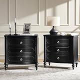 HULALA HOME Wood Nightstands Set of 2 with...