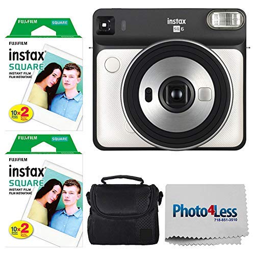 Black Friday - 70% OFF Fujifilm instax Square SQ6 Instant Film Camera (Pearl White) + Fujifilm instax Square Instant Film (40 Exposures) + Small Digital Camera/Video Case (Black) + Photo4Less Camera and Lens Cleaning Cloth Get Special Price Fujifilm instax Square SQ6 Instant Film Camera (Pearl White) + Fujifilm instax Square Instant Film (40 Exposures) + Small Digital Camera/Video Case (Black) + Photo4Less Camera and Lens Cleaning Cloth