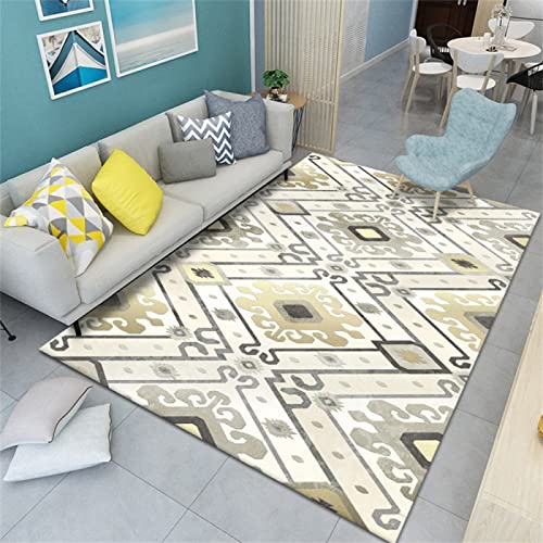 Tapis extérieur gazon et terrasse résistant au design géométrique simple - 2