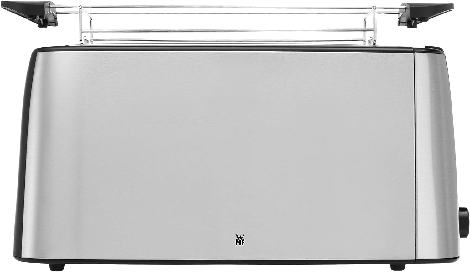WMF Bueno Pro Langschlitz-Toaster aus Edelstahl für 4 Brotscheiben, mit Brötchenaufsatz, Aufknusper- und Auftaufunktion, 6 Bräunungsstufen – stilvoll für knusprigen Genuss im modernen Küchenambiente