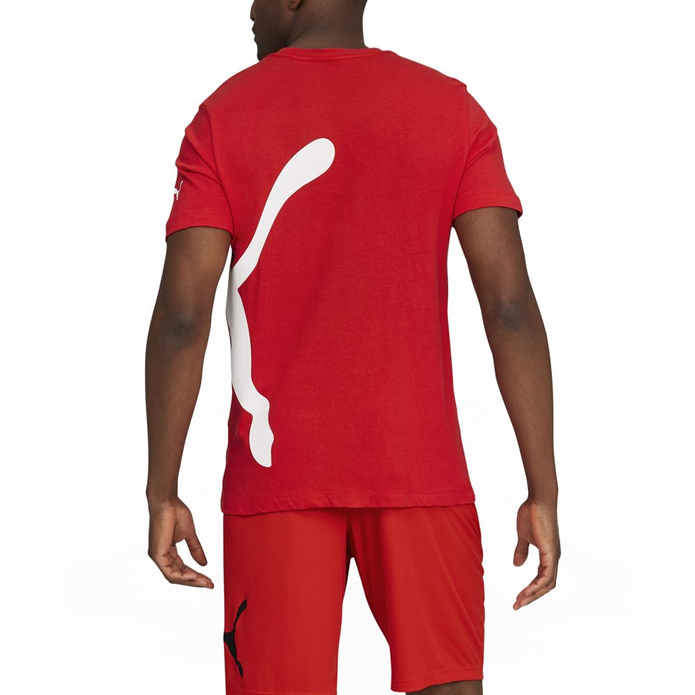 PUMA Męska koszulka oversize z logo okrągły dekolt okrągły dekolt