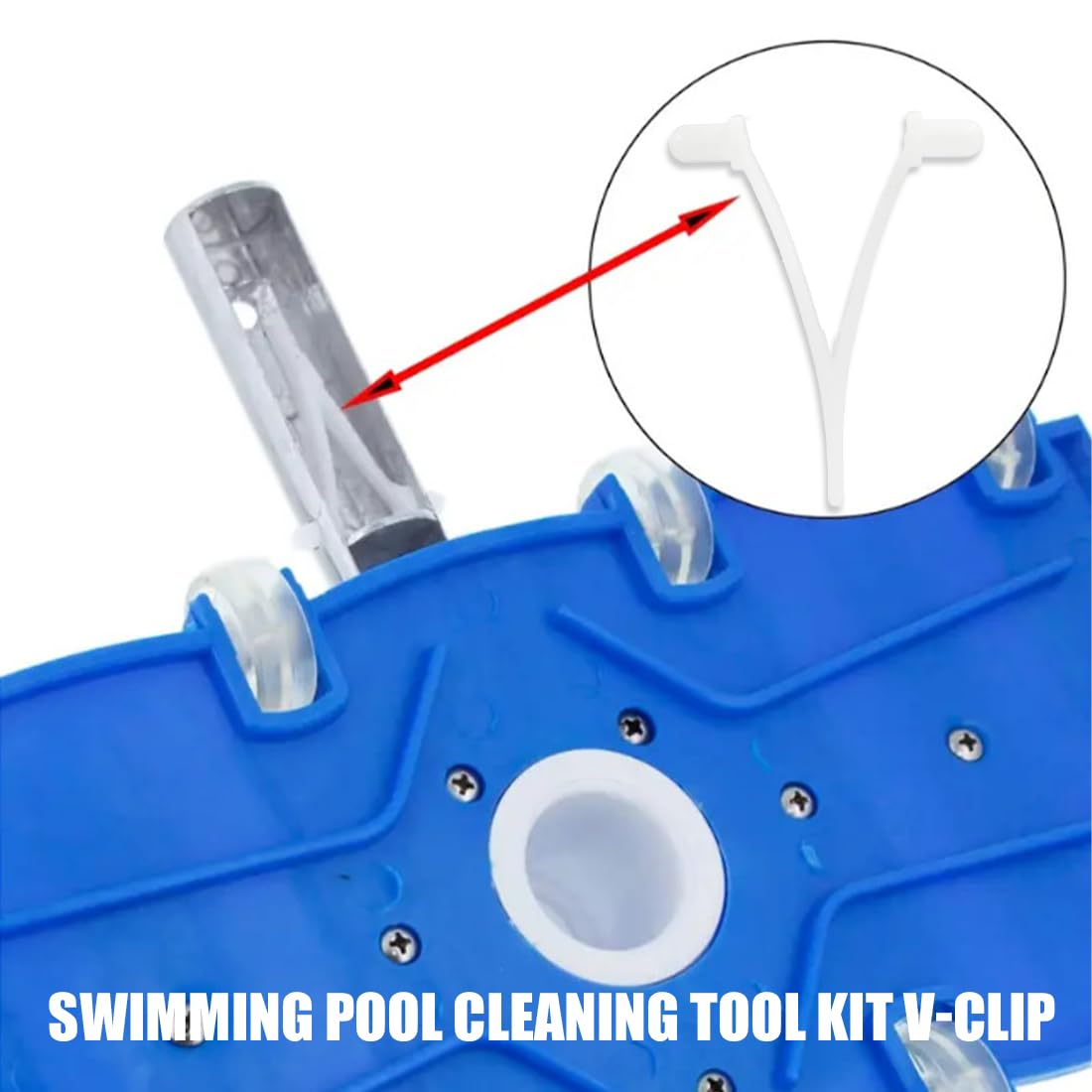 Brosse Feuille râteau Skimmer tête d'aspirateur pour Nettoyage de Piscine Spa