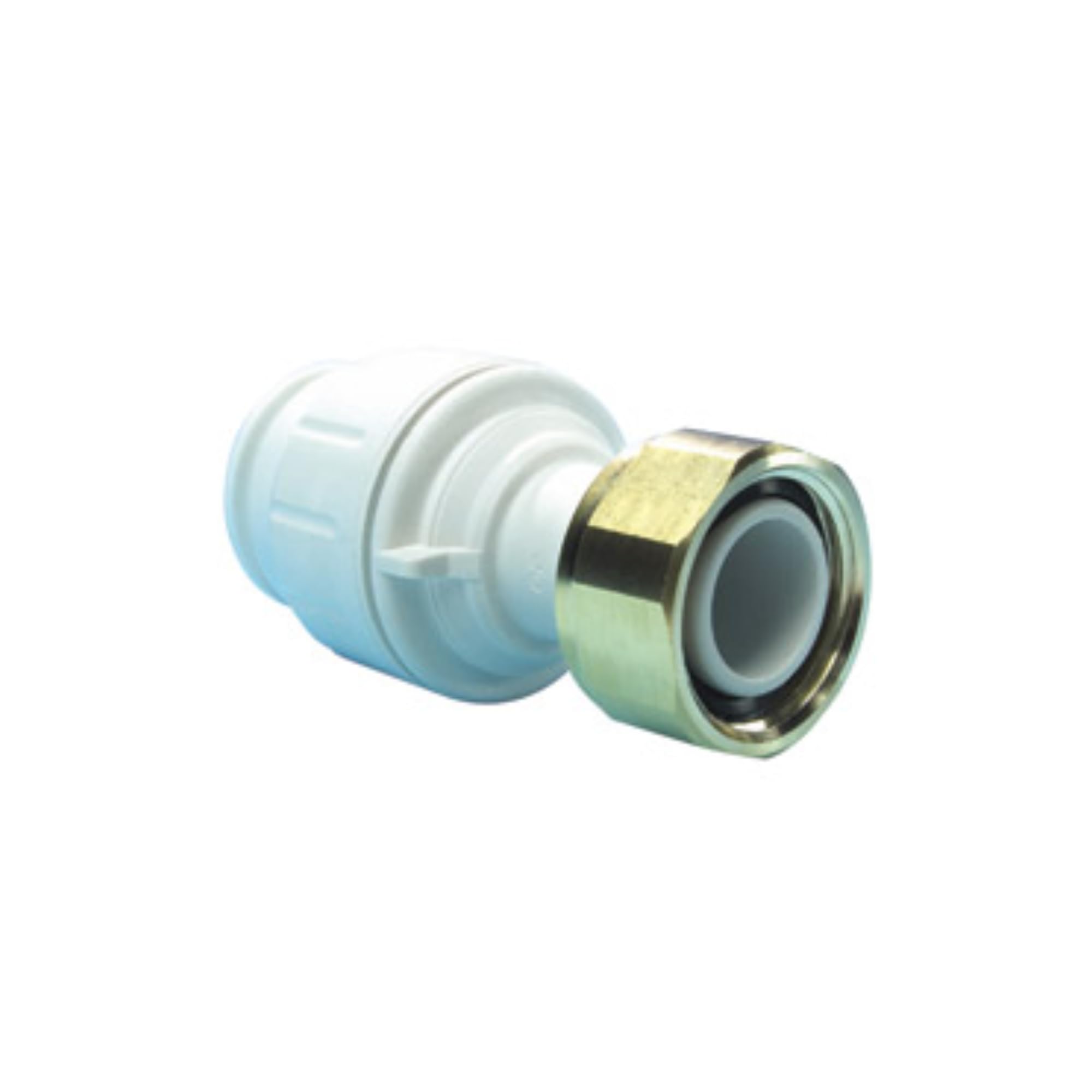 Primaflow 90003149 JG Speed Fit Straight Tap Connector, White, 15 x 1/2-Inch