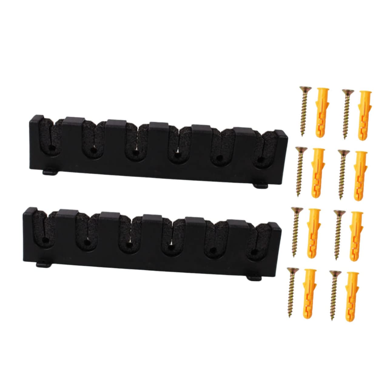 GAROZATION Fishing Pole Holder Wall Mounted 4-piece Storage Rack Horizontal Fishing Rod Rack for Garage