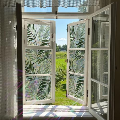 ChicSkin Watercolor Rainbow Window Film Privacy, Double-Sided Decorative Suncatcher Film for Kitchen...