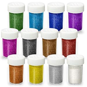 Aslanka 12 Farben Glitzerpuder Glitter Set