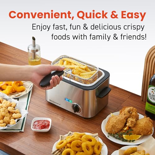 Elite Gourmet EDF1116 Electric 1.2 Qt. / 4.8 Cup Oil Capacity Deep Fryer の商品画像 1
