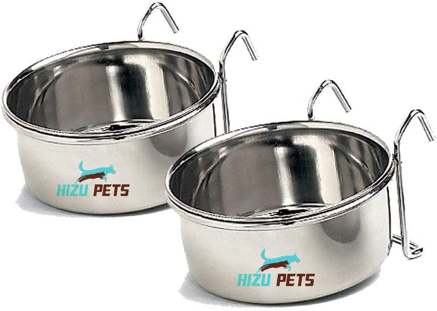HIZU PETS 2 Pack Bird Feeding Dish Bird Parrot Feeding Bowls Stainless Steel Water & Food Feeder Cups for Chinchilla, Ferret, Cockatiel, Conure, Parakeet (Hook, 500 ML X 2) (B0BZL5DTY7) Amazon Price History, Amazon Price Tracker