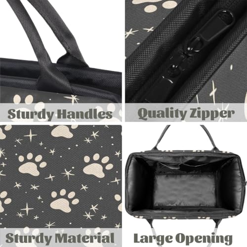Travel Duffel Bag for Women, Dog Paw Print Weekender Overnight Bag Carry on Beach Swim Bags Dance Bag Airlines Approved Personal Item Travel Bag for Yoga, Sports, Hospital4