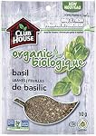 Club House, Quality Natural Herbs & Spices, Organic Basil Leaves, 10g