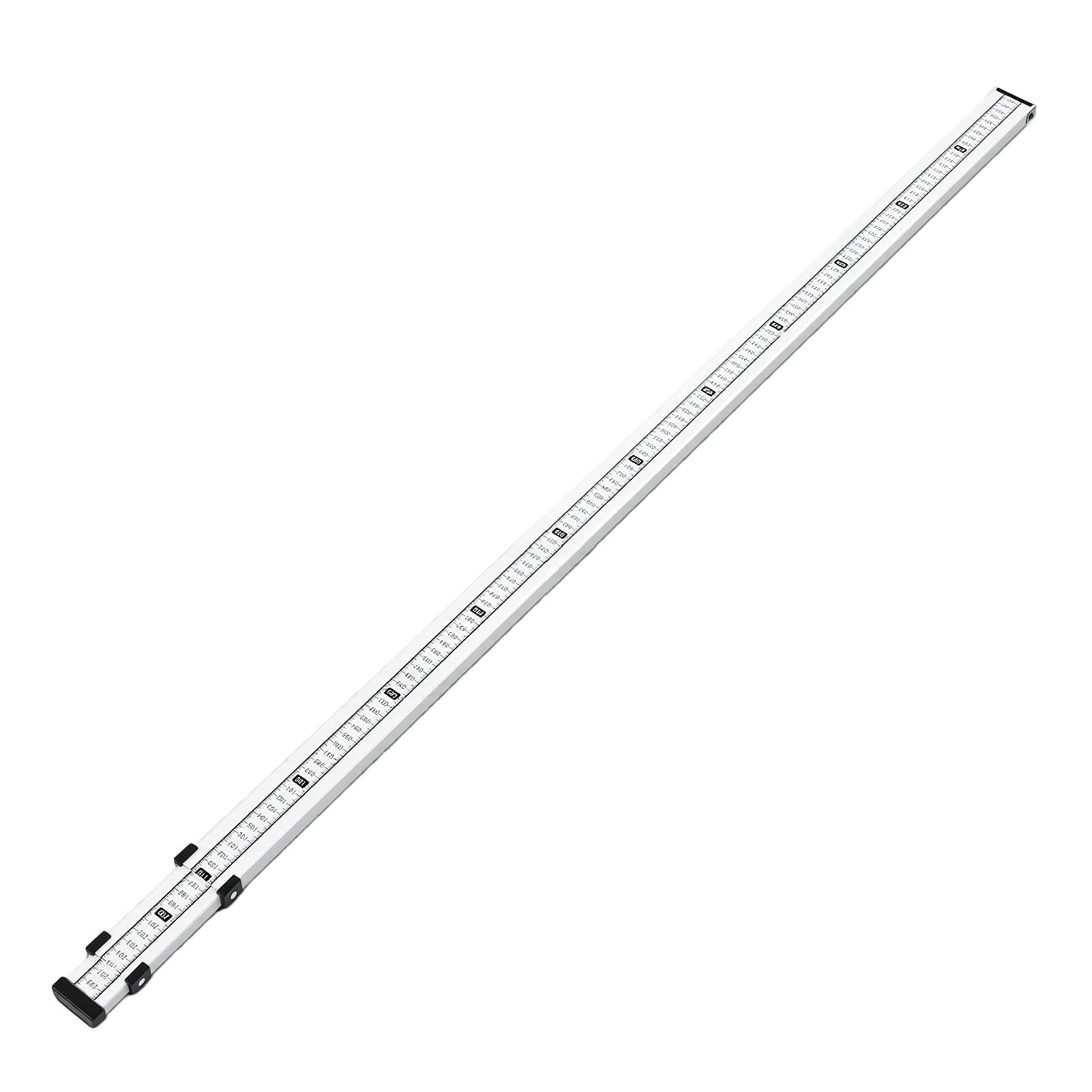 banapoy Pręt ze Stopu Aluminium, Teleskopowy Pręt Pomiarowy o Podwójnej Skali 1180-3000 Mm, Teleskopowy Poziomujący z poziomicą, Przycisk Blokady, Pomiarowy do Domów