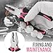 Hi-Spec Tool Set 25pc Pink Household DIY Tool Kit for Women. Small Mini Tool Box Set of Starter Basic Ladies Tools