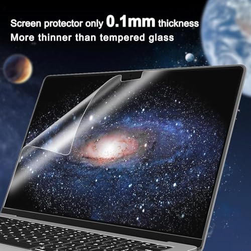 Image of OJOS 2-Pack Screen Protector for MacBook Air 13.6 inch (2025 2024 2023 2022) with (M4 M3 M2) Chip A3240 A3113 A2681 & Touch ID, Anti-Glare PET Film, Anti-Fingerprint (Matte, 2 Pcs)