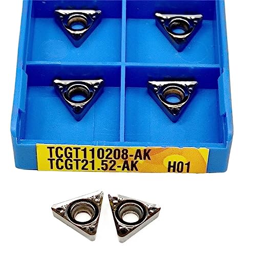 AALLYN Indexable Carbide Lathe Tool 10pcs TCGT110202 TCGT110204 TCGT110208 AK H01 CNC External Turning Cutter Carbide Tool (Size : TCGT110208-AK H01)
