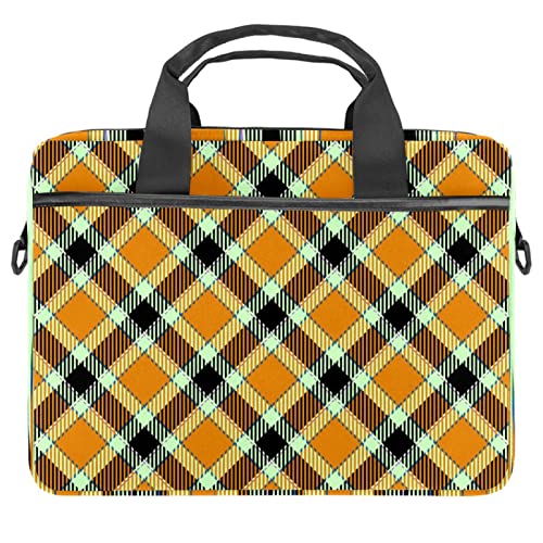 Sacoche ordinateur 13.3 pouces antichoc sac bandoulière jaune carreaux contre rayures
