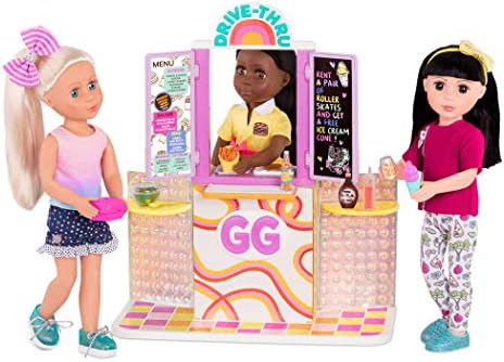 Glitter Girls GG57165C1Z GG Drive-Through Window Set  Deluxe Play Food & Pretend Restaurant Playset for 35.6 cm Dolls  Toys, Clothes, and Accessories for Kids Ages 3 and Up