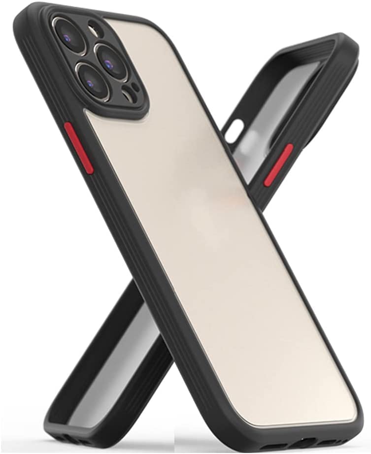 Coque transparente pour iPhone 13 Pro antichoc avec bord en silicone