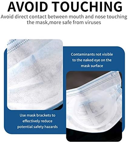 3D Bracket for Comfortable Breathing, Breathing Cup Face Bracket Soft Support Frame|Frame Protector, Create More Breathing Space|Washable|Reusable|Translucent,3Pcs