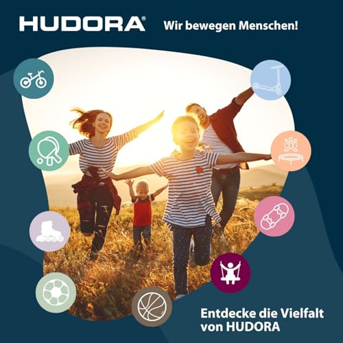 HUDORA BigWheel 230 Advanced Scooter - Stabiler Aluminium-Roller bis zu 120kg - Leiser & zusammenklappbarer Cityroller mit St&auml;nder & Klingel - Kick-Scooter f&uuml;r Kinder/Jugendliche & Erwachsene - shadow